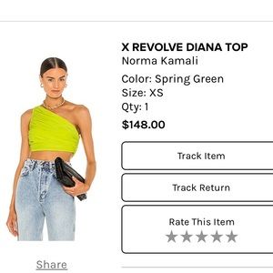 Norma Kamali one shoulder crop.